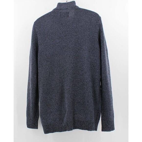 Flag & Anthem Button Mock Neck Sweater in Navy Heather Size Large - Picture 8 of 12